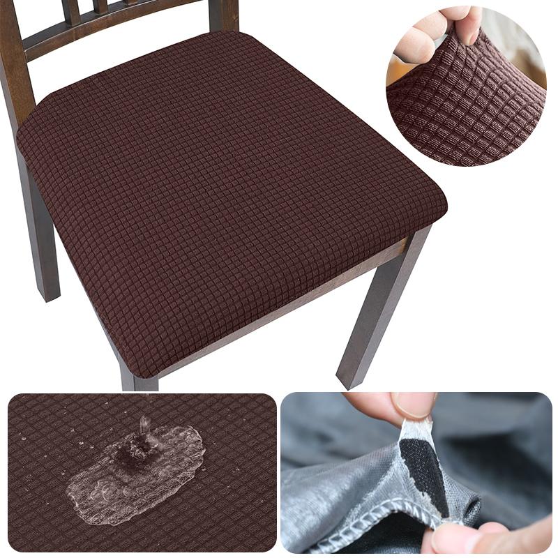 Real Waterproof Chair Cover Stretch Dining Room Seat Covers Chair Cheap Washable Jacquard Chair Covers For Home Hotel Kitchen