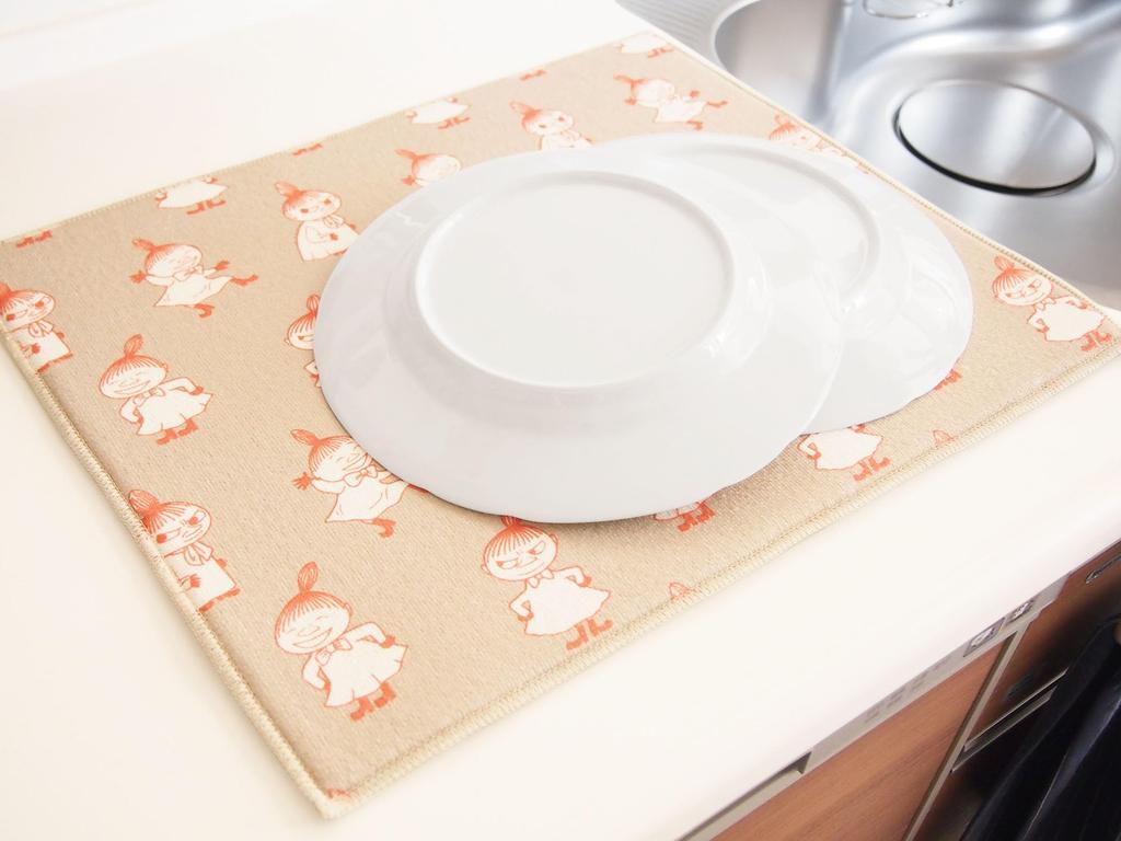 MOOMIN Water Absorbent Draining Mat Set Little Okato 3-Piece (Moomin, My, Snufkin)