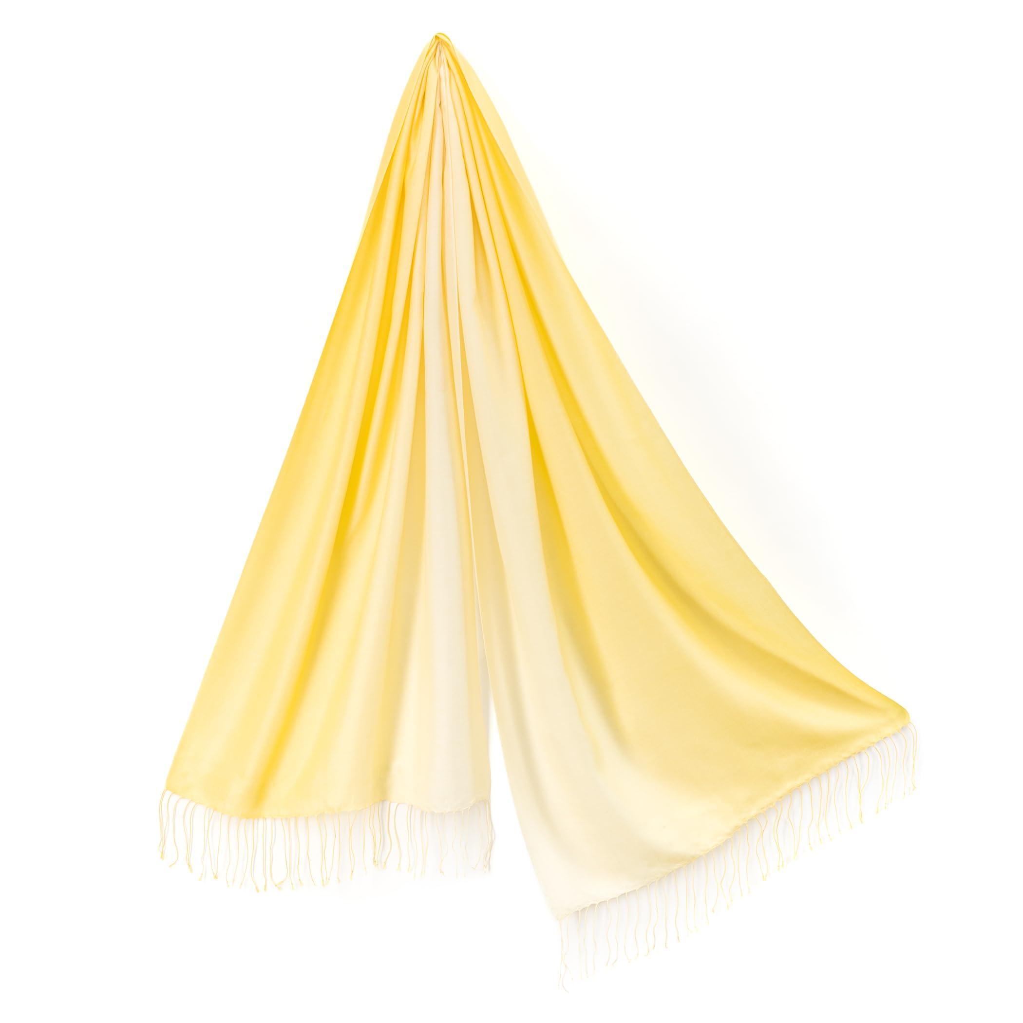 

Silk Gradient Gift Box Yellow 45x180cm [Pashmina Collection] 100% Stole, Design, Included, Freesia,