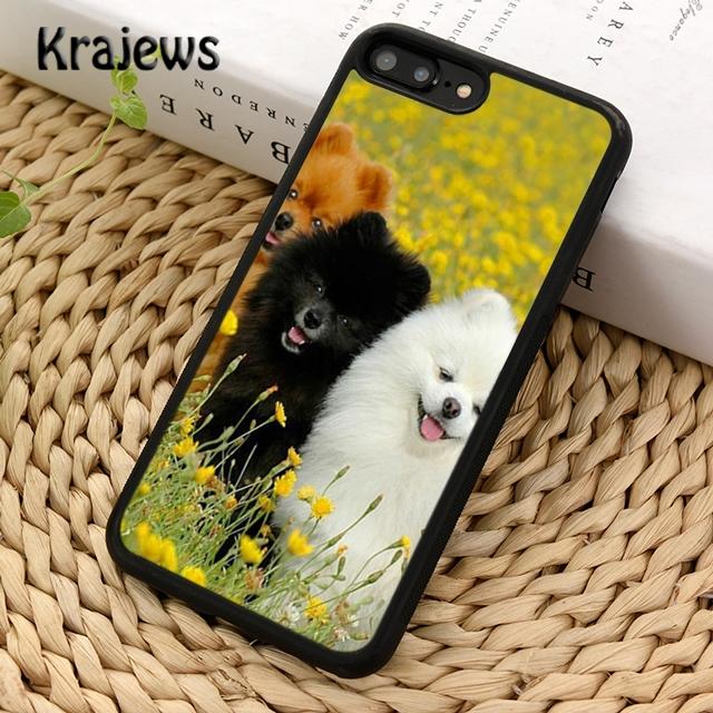 Krajews Pomeranian Puppy Dog Phone Case Cover For iPhone 16 15 14 Plus XS XR 11 12 Mini 13 Pro Max Coque Shell Fundas