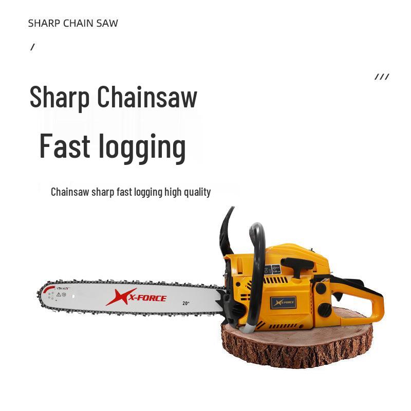 58CC Handheld Chainsaw - High Power 2.55KW Portable Pruning Saw for Home and Garden Use