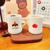Korean Puppy Kitten Pixel Style Cute Ceramic Cup Household Mug Water Cup High Value Gift
