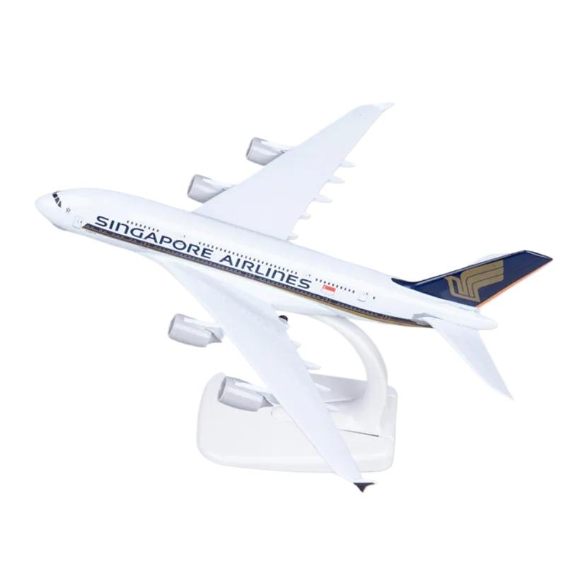 

1/400 Metal Aircraft Airliner Model 20cm Singapore Airlines A380 Metal Replica Alloy Material Aviation Simulation Toys Boy Gift