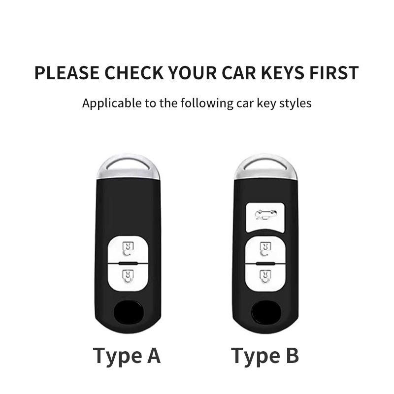 Leather Car Key Case Cover Shell For Mazda 3 6 Atenza Axela Demio CX5 CX3 CX7 CX9 MX5 Car Remote Keychain Case Shell Accessories