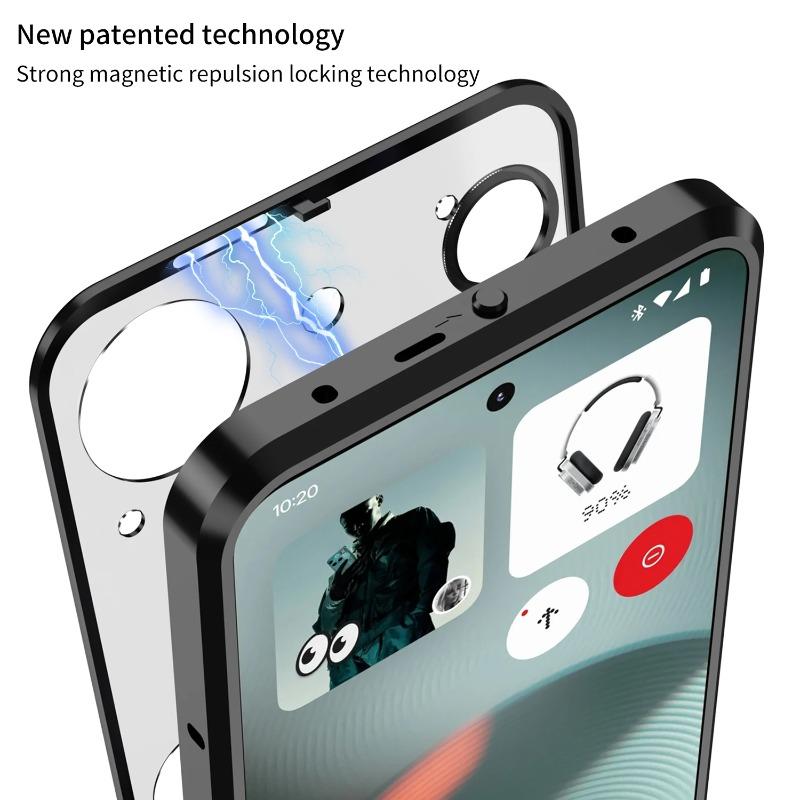 Custodia di Protezione Lente in Lega Metallica per Nothing Phone 3 Per Nothing Phone (3) Cover Rigida Trasparente in Vetro Temperato Antiurto