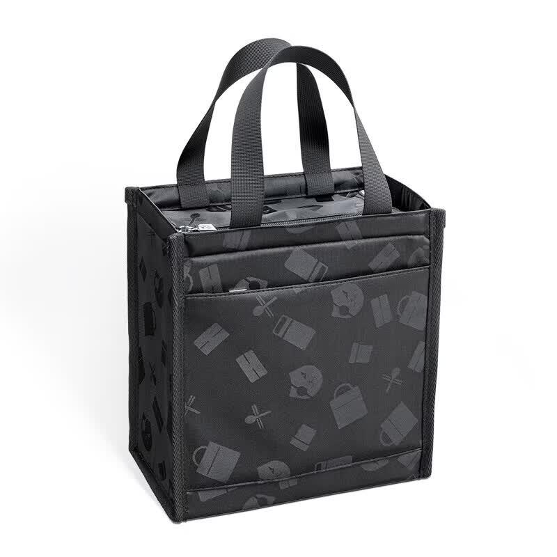 CAMUZ Stylish Gilded Straw Lunch Tote