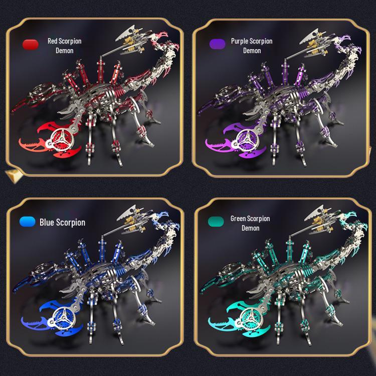 Colorful Scorpion 3D Metal Puzzle: Handmade, Movable, Creative Gift Toy