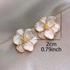 Elegante florale Ohrstecker für Damen - Schicker Zinklegierung mit Edelstahlstiften, Perfekt für Alltag und Date-Night-Wear