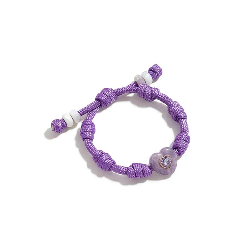 Personalized Heart Dopamine Bracelet Adjustable Drawstring Rope Handmade Contrast Color Hand Rope Fashion Jewelry Gift For Women