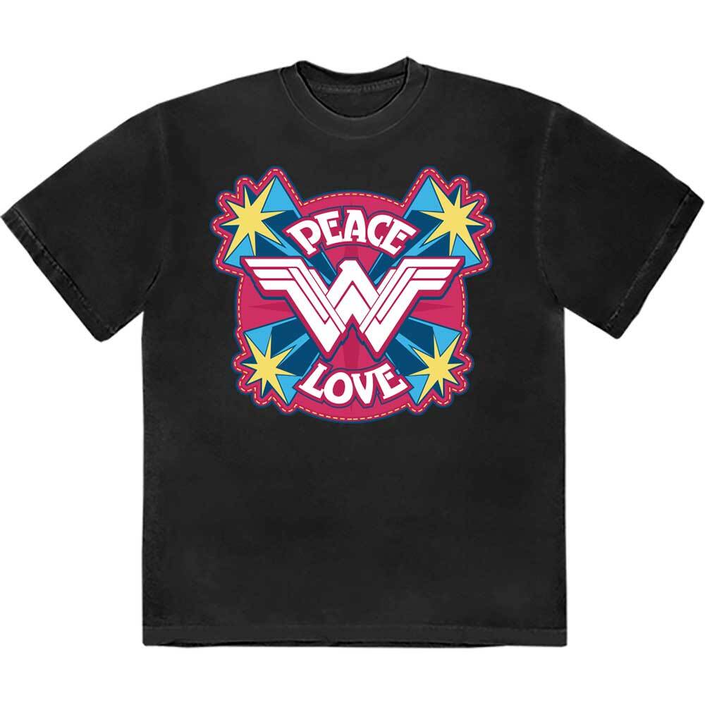 DC Comics Unisex T-Shirt: Wonder Woman Peace & Love (Small) M