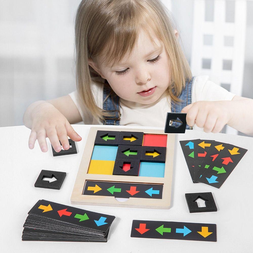 Puzzle Direction Cognition Sensory Game Logical Thinking Color Shape Matching Toy  Birthday Gifts