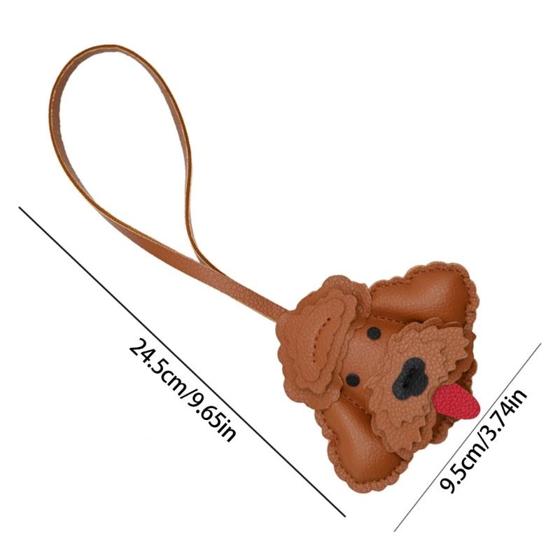 Adorable Poodle Keychain Cute Dog Charm For Bags Keys Backpacks Sturdy PU Material Pet Lover Gift
