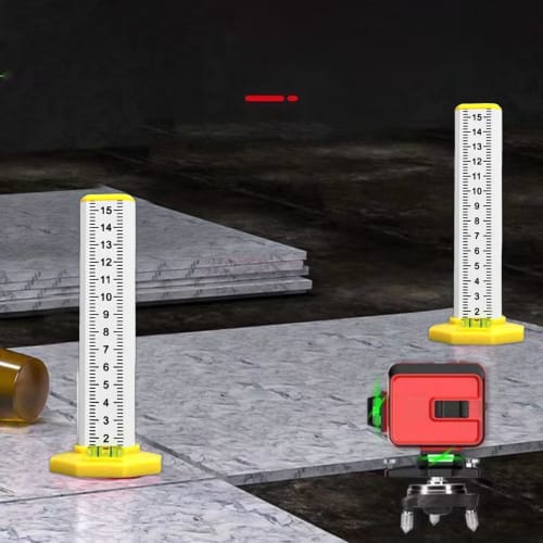 Equal Height Ruler - Double-Sided Height Scale, Horizontal Elevation Ruler | Floor Tile Equal Height Ruler with Magnetic Base, Drop Ceiling Tile, Pave