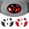 1Pc Corolla Rav4 CHR Auris Camry Prius Yaris RedCarbon Fiber Car Steering Wheel Emblem Badge Sticker Glue Trim Decals