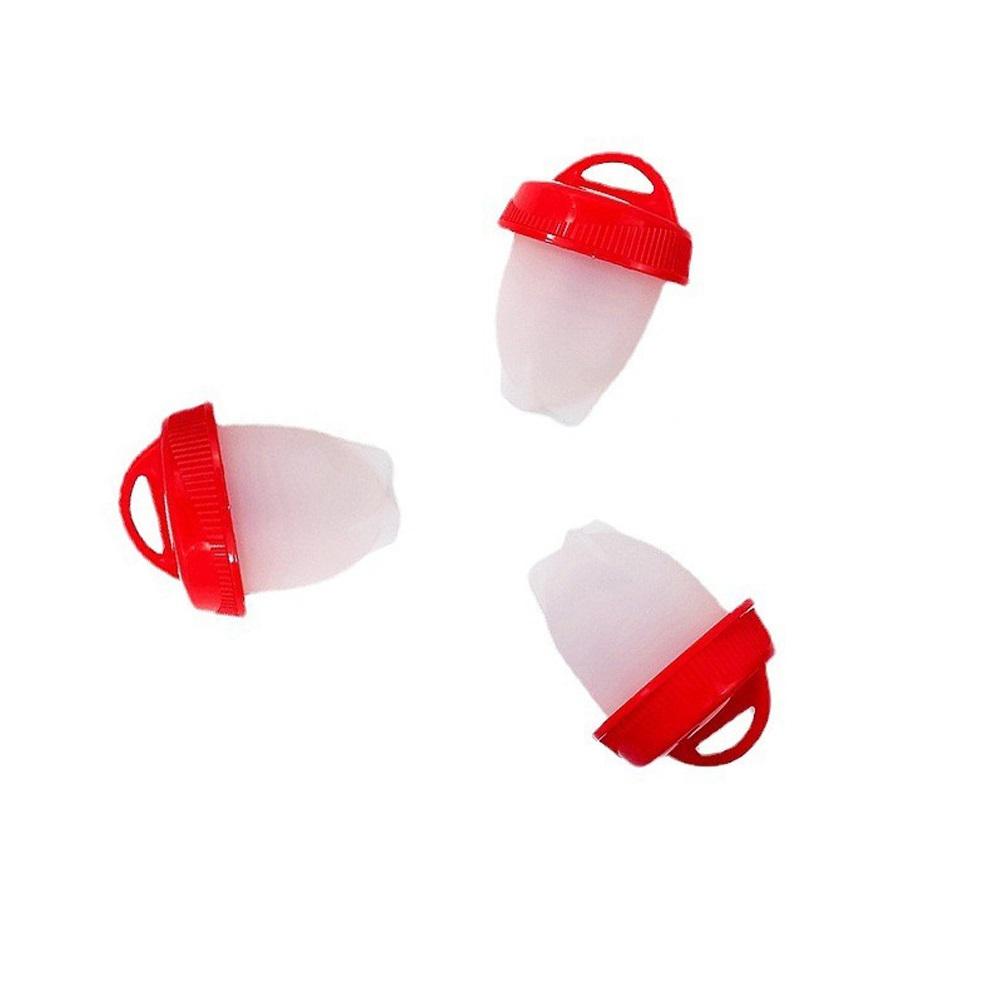

3pcs Non-stick Silicone Boiled Eggs Cup Kitchen Egg Cooker Poachers Silicone Steamed Egglettes Cooking Accessories kitchen Tools красный