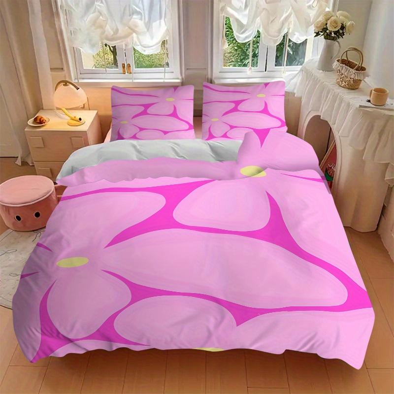 3pcs Floral Pattern Bedding Set, Ideal for Home Use, Suitable for Bedroom Decor (1*Duvet Cover + 1/2*Pillowcases, No Core) yy250821238