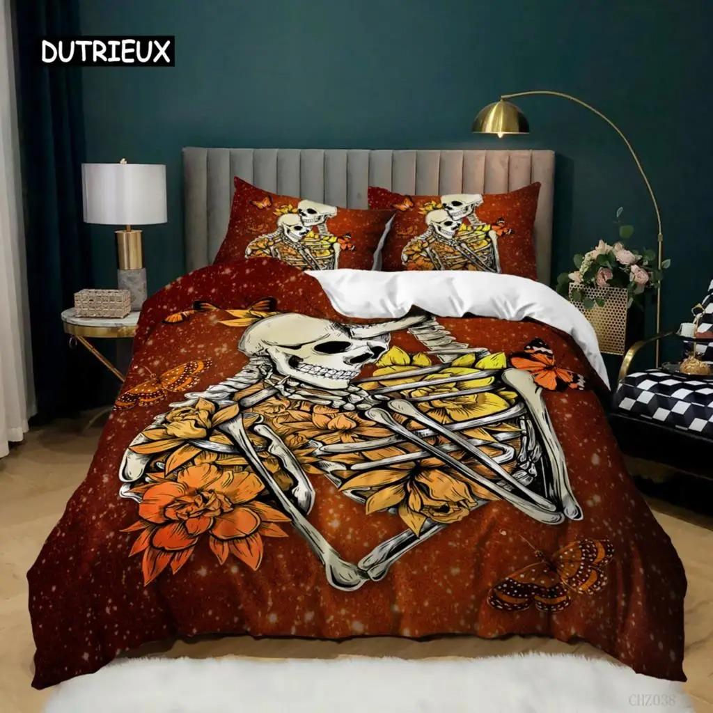 Skull Deadpool Duvet Cover Set 240X220 200X200 Bedding Set Twin Queen King Double Bed Linens Quilt Cover Bedclothes Big Hand