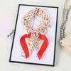 71 Flower polka dot simulation silk scarf neck small square scarf Korean atmosphere sunscreen scarf advanced sense