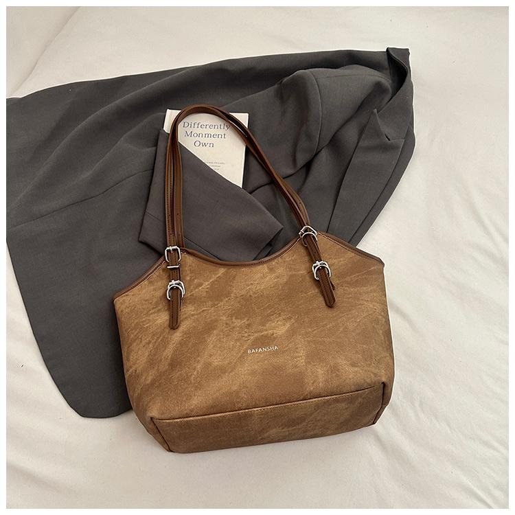 

Новая повседневная сумка-тоут, женская плечевая сумка высокого класса, женская ретро сумка-подмышка большой вместимости