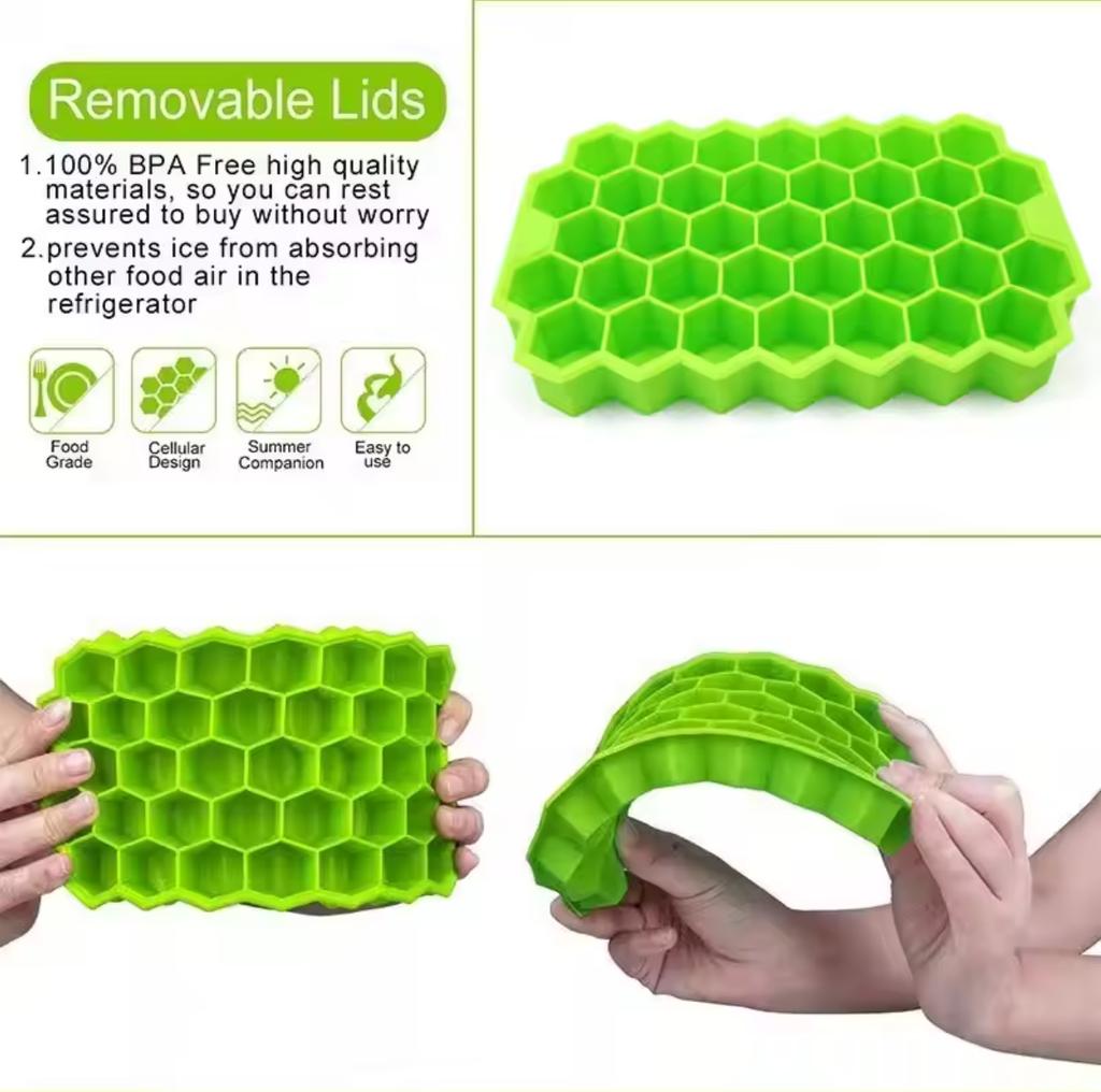 1pcs Honeycomb 37 Lattice Cube Tray Maker Without Lid DIY Ice Mold