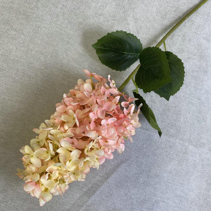 

Hydrangea Silk Floral Stems 82cm Lifelike Wedding Flowers Gifts Decorations Champagne Pink