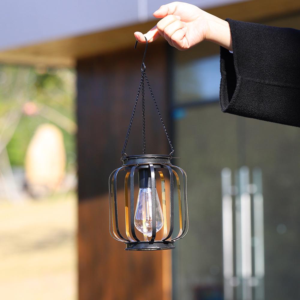 Cross-border Solar Lantern: Wrought Iron Garden & Patio Chandelier