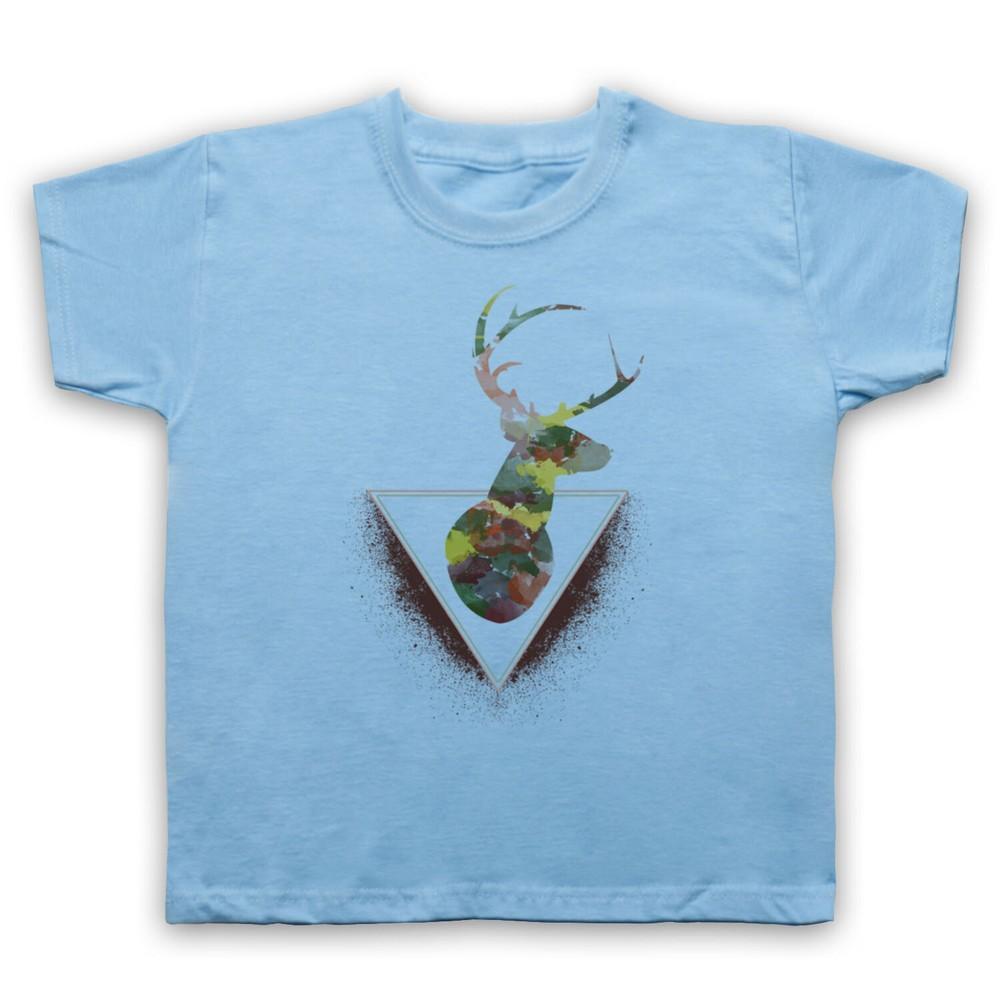 Deer Head Watercolour Painting Style Graffiti Art Kids Childs T-Shirt