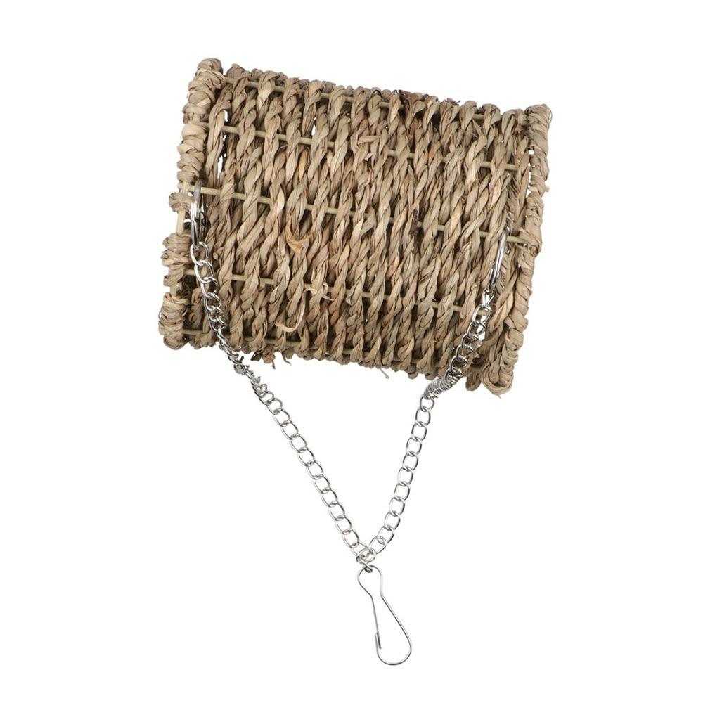 Grass Weaved Grass Hamster Hammock Summer Bird Tunnel Bed Bird House Grass Tunnel Hammock  Playing