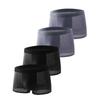 Men's Black Ice Silk Mid-Waist Breathable Mesh Boxer Briefs