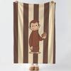 MONKEY CARTOON C-Curious GeorgeS Throw Soft Coral Fleece Blanket 310gsm Fluffy Warm Throw for Sofa Bed Couch Bedroom Decor