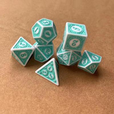 7 Pieces Game Dices Set, Dice Entertainment Toys Math Counting Teaching Aids Polyhedral