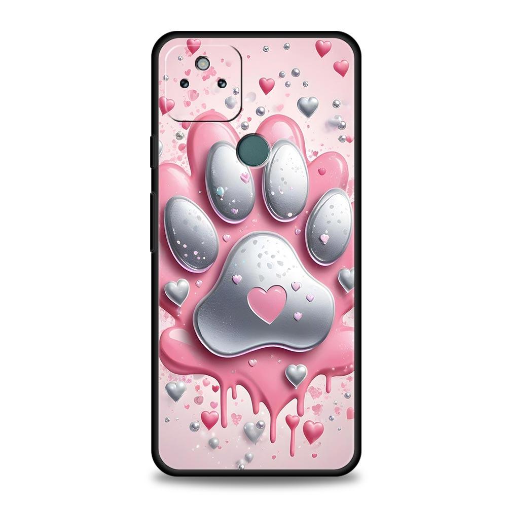 Og Pfotenabdruck Ästhetik Handyhülle Cover für Google Pixel 10 9 8 7 6 9A 8A 7A 6A Pro Stoßfest Weiches TPU 9 Pro XL Hülle Capas