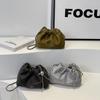 Pu Leather Shoulder Bags for Women 2026 Designer Korean Fashi Handbags and Purses Trend Chain Silver Crossbody Bucket Bag