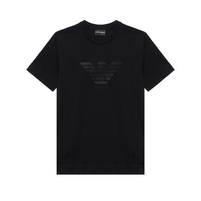Logo Print Solid Color Crew Neck Short Sleeve T-Shirt Men Tops Black 3K1TE6-1JSHZ-0999