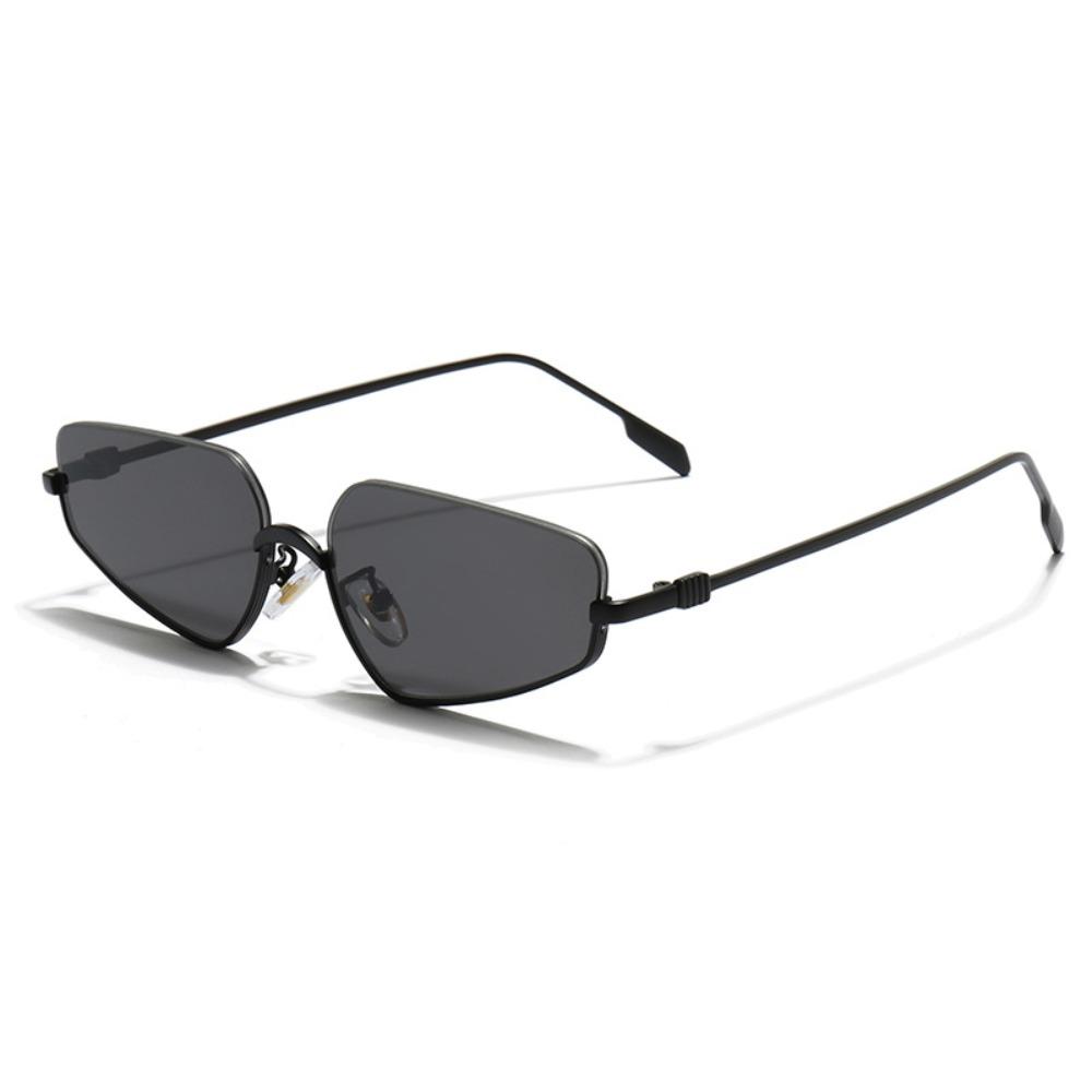 Metal Frame Polygon Sunglasses Polygon Shape UV400 Semi-Rimless Sun Glasses Punk Style Ladies Classic Shades Women Fashion