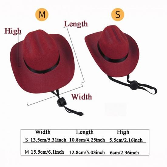 Pet Hat Dog Western Cowboy Hat Pet Triangle Scarf Photo Prop PetAccessorie E