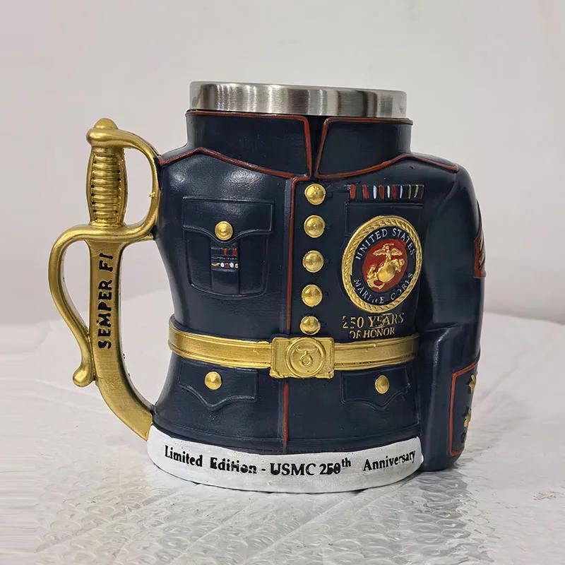 250th Anniversary Military Commemorative 3D Cup Creative And Interesting Mug New Commemorative Cup Drinking Cup Christmas Cups 201-300ml