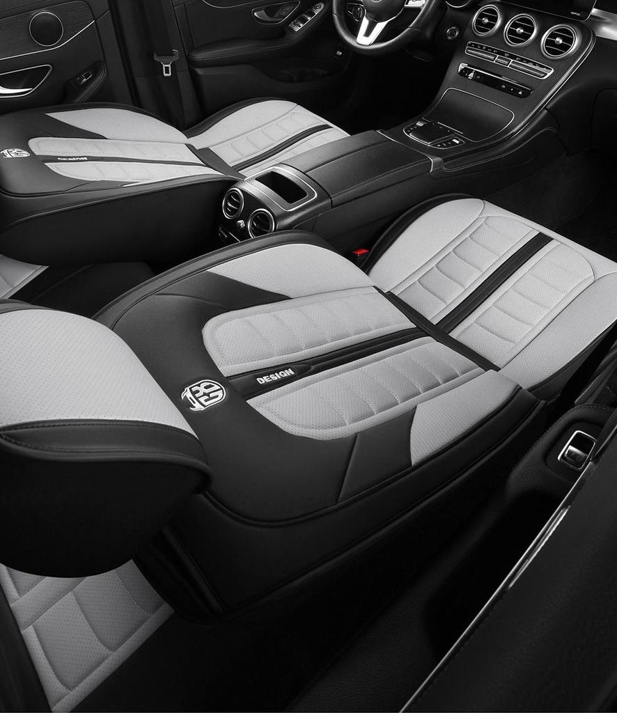 Universal All-Season Breathable Leather Car Seat Cover, Wear-Resistant, Full Surround, Fits Most Models