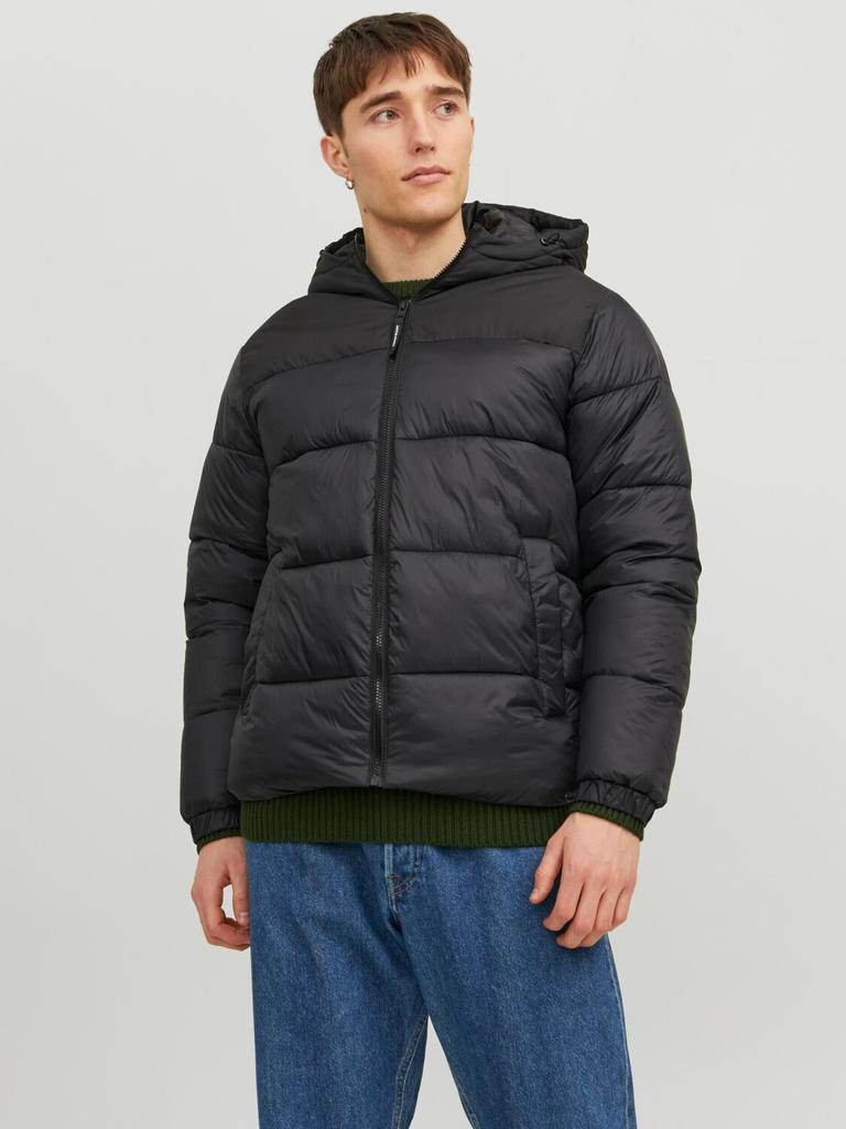 Демисезонная куртка Jack & Jones Jjetoby Puffer Hood SN (12235859) black