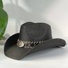 Western Cowboy Embroidered Straw Hat with Accessories Unisex Suitable for Rodeo Performances and Cowgirl Attire Gorro Cowboy