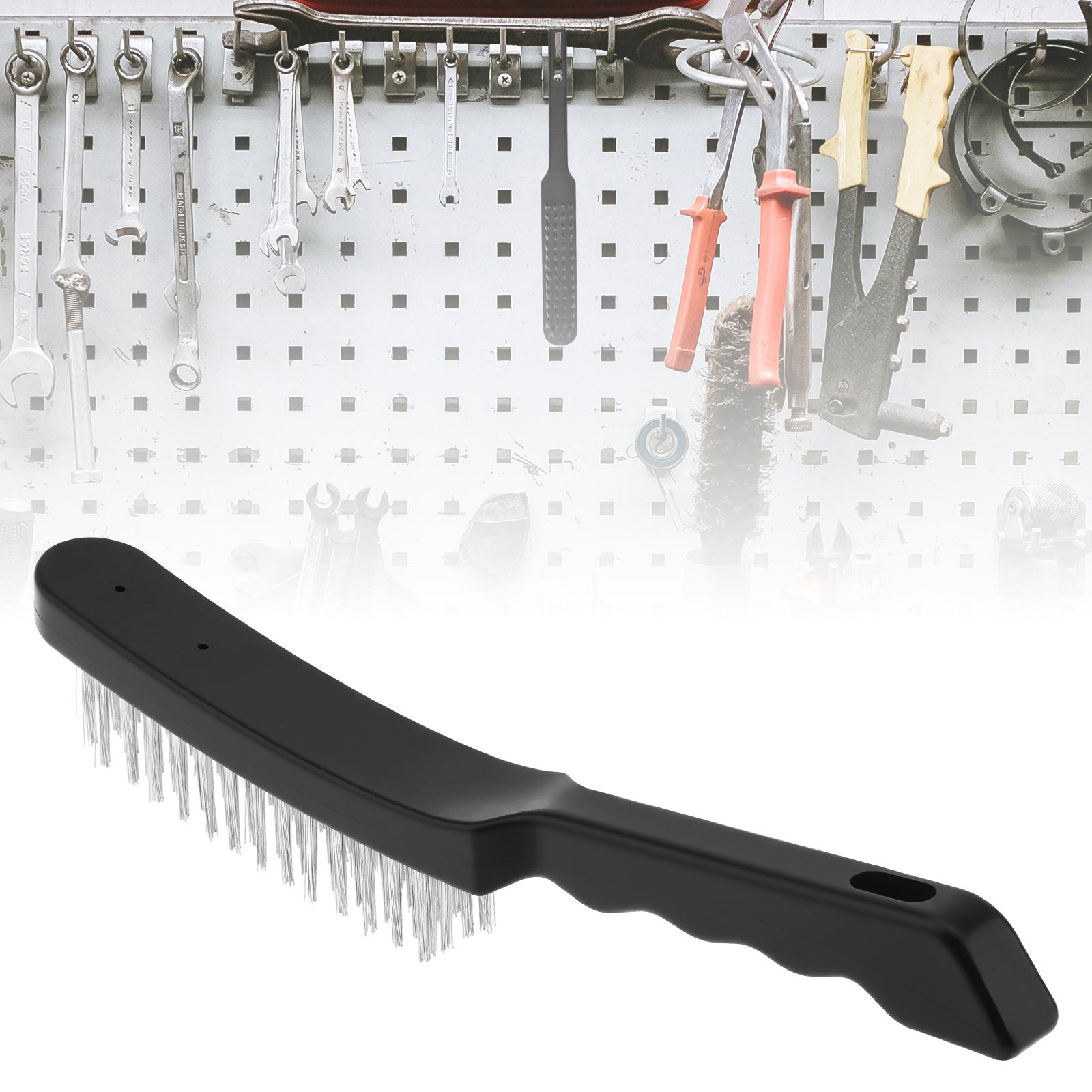 

Galvanized Steel Wire Brush Heavy Duty Rust Welding Slag Paint Removal Ergonomic Handle