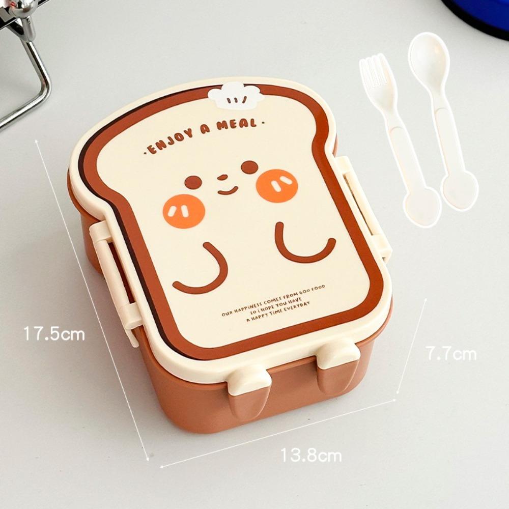 Creative Cartoon Bento Box Hamburger French Fries Leakproof Portable Lunch Box Divided Food Container Picnic