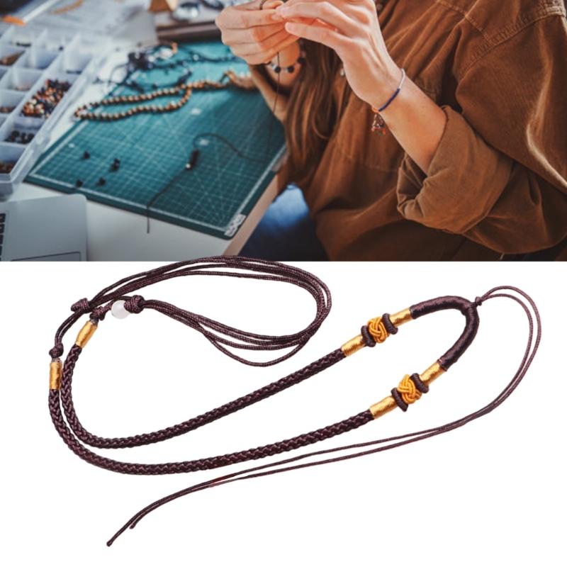 Braided Adjustable Length Necklace Cord Traditional Chinese Necklace Chain Long Necklace Rope Perfect for Daily Wear