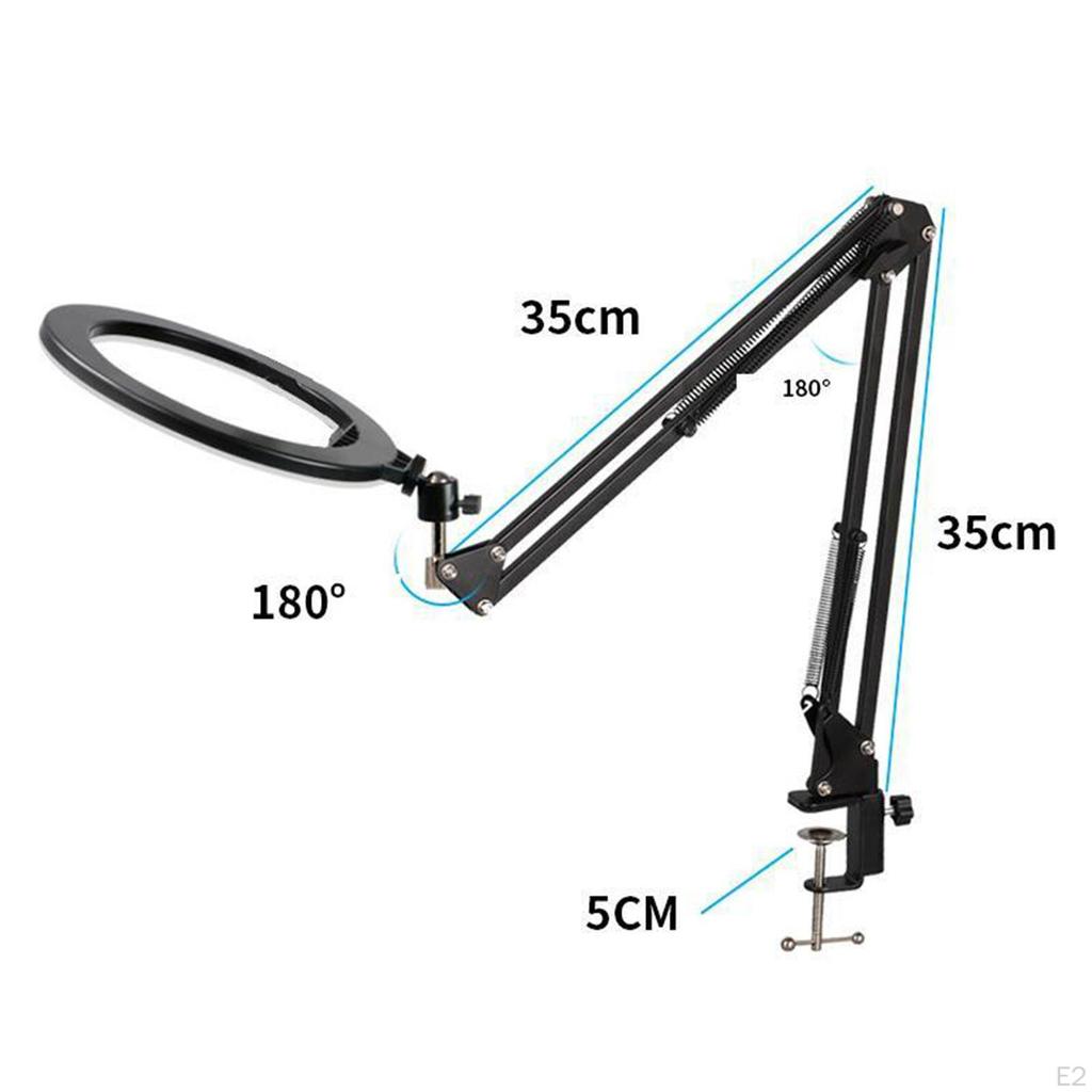 Phone Holder ,360° Rotation Clamp Stand Mount ,Flexible Long Arm Bracket for