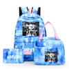 3Pcs/set Anime Naruto Canvas Backpack for Girl with Lunch Bag Pen Case Backpack Student Back To School Backpack Rucksack Mochila