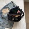 Women Crossbody Bag Vintage Shoulder Bag Multi-Layer Pocket Denim Bag