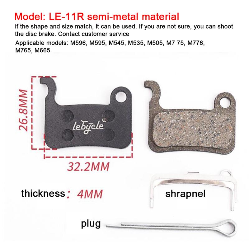 Lebycle-25 Pair MTB Bicycle Disc Brake Pads,Resin,Road Bike Hydraulic Disc Brake Pads,Universal for Shimano,SRAM,AVID,ZOOM,B01S