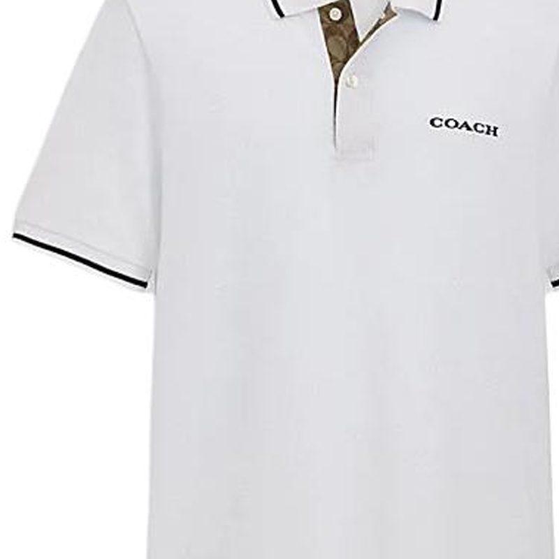 Coach SS24 Polo Shirt Men's White CO817-WHT