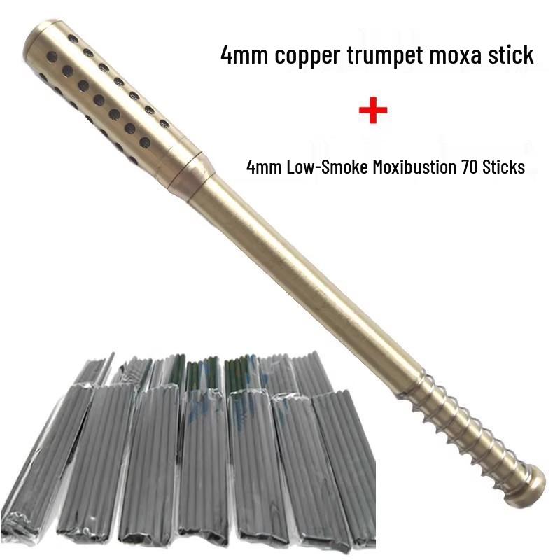 4mm Copper Mesh Moxibustion Stick with Massage Roller for Home Use
