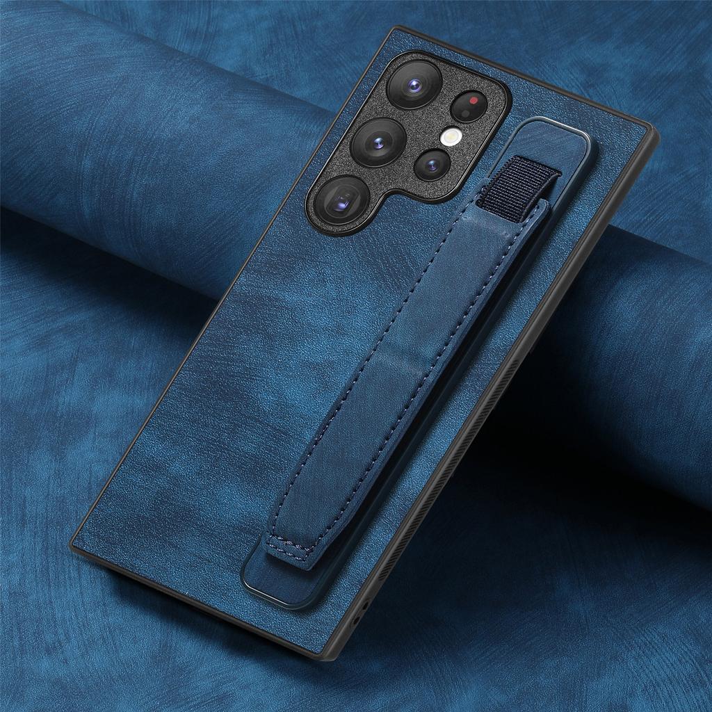 Wristband Vintage Leather Case For Samsung Galaxy S23 Ultra S22 Plus S24 S23FE A54 A14 A24 A34 A15 A25 A05 A55 A04 Skin Cover